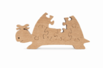 Puzzle tortue en bois avec pièces amovibles – jeu éducatif de motricité fine