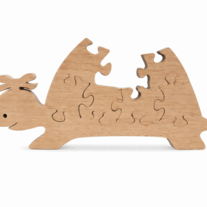 Puzzle tortue en bois avec pièces amovibles – jeu éducatif de motricité fine