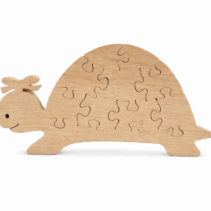 Puzzle tortue en bois massif naturel complet – jouet éducatif enfant