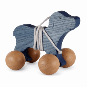 jouet en bois chien à tirer